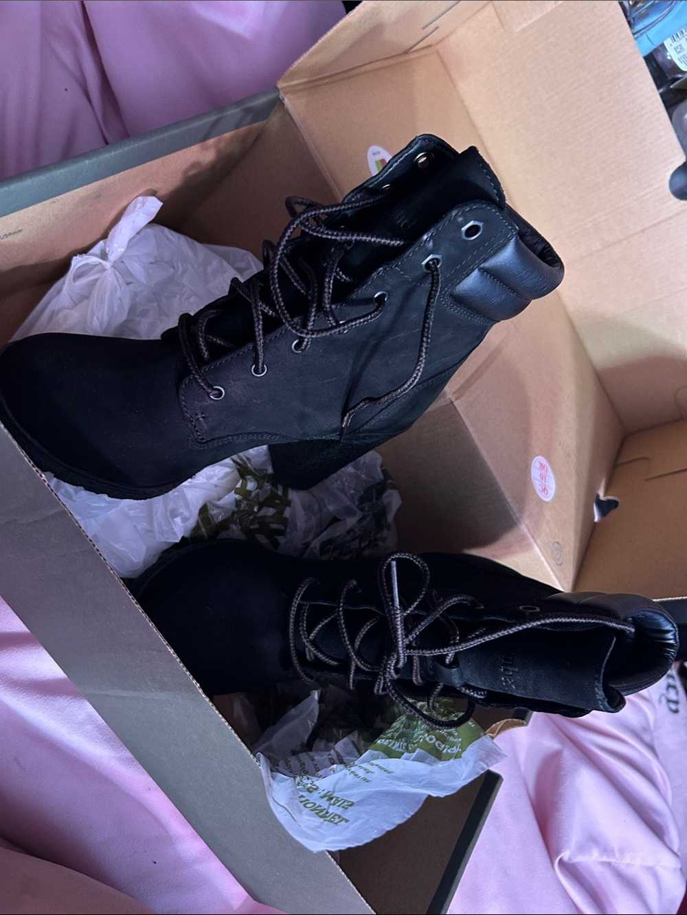 Timberland Women's Black Lace-Up Ankle Boots